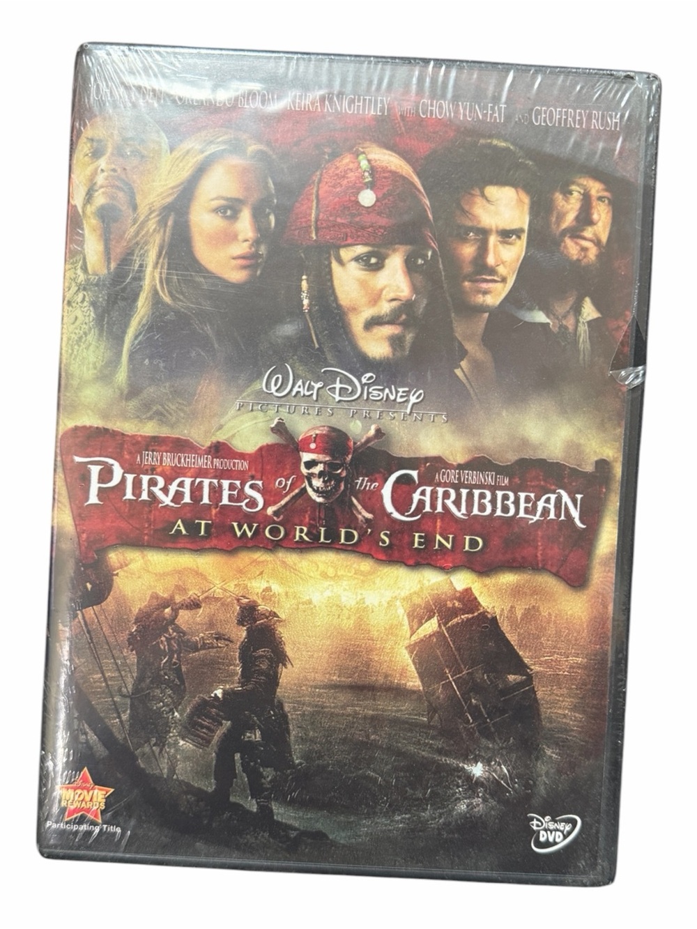 Disney Pirates of the Caribbean: At World's End DVD - Red, Gold Artwork